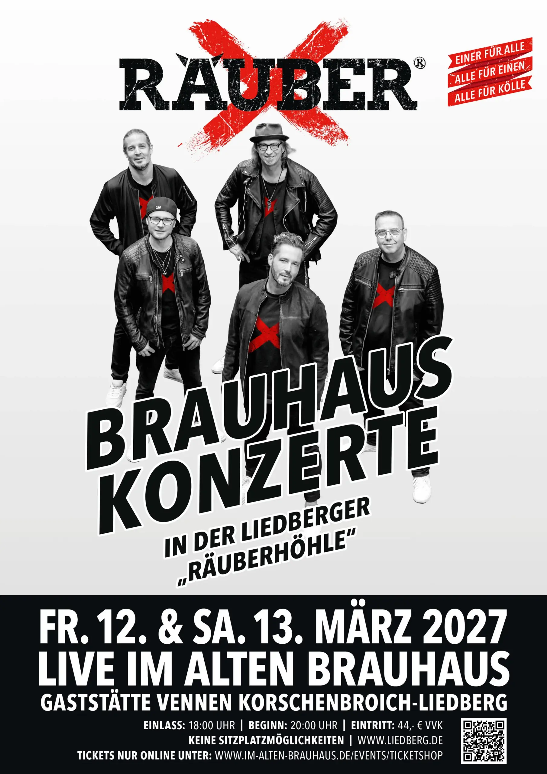 Offizielles Plakat zu den Räuber Konzerten am 12. und 13. März 2027
